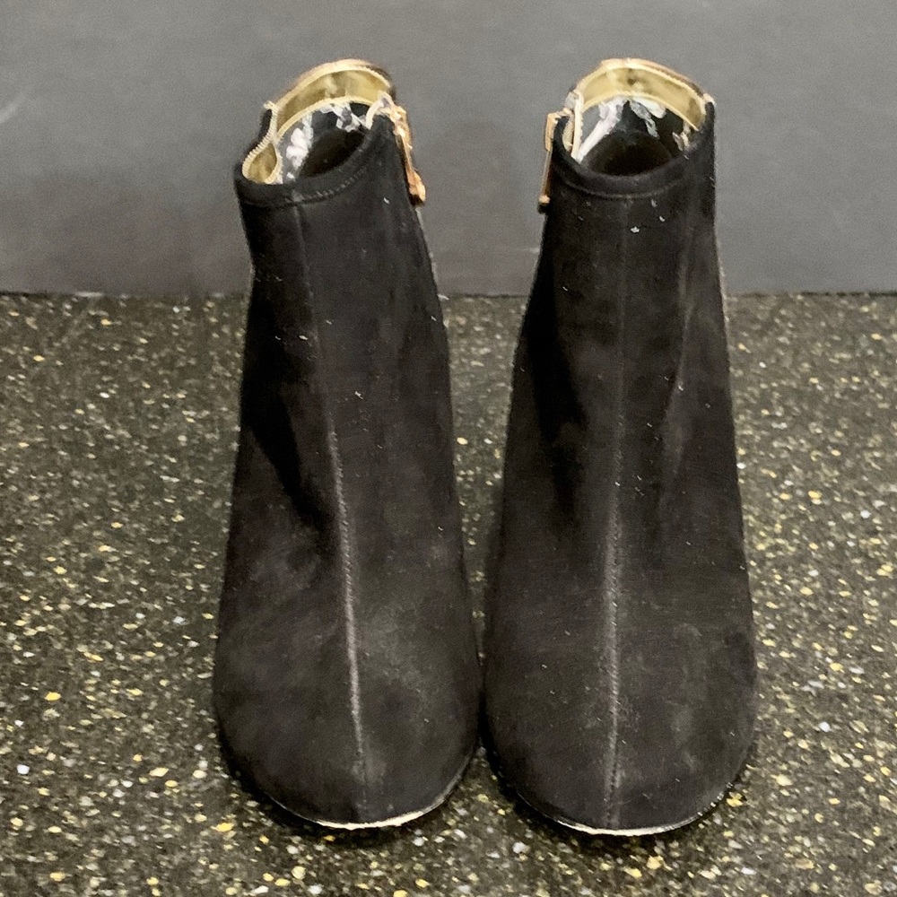 Ted Baker London Gold Foil Block Heeled Ankle Boot - Picture 3 of 13